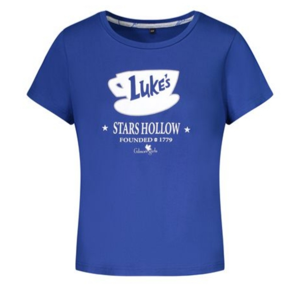 Gilmore Girls Luke's Women's Blue Short Sleeved Graphic T-shirt EUC Size M